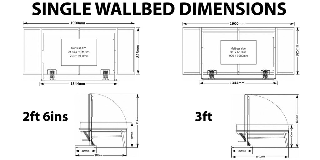 Wall bed, Wall beds, Wall beds UK, pull down bed, Fold away wall bed, vertical wall bed, horizontal wall bed, murphy bed, murphy beds, murphy beds uk, wall bed dimensions, wall bed sizes